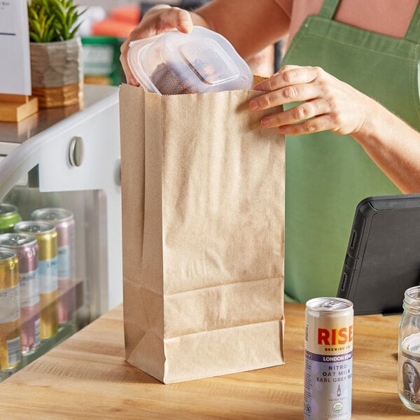 Choice 10 lb. Natural Kraft Paper Bag - 500/Case