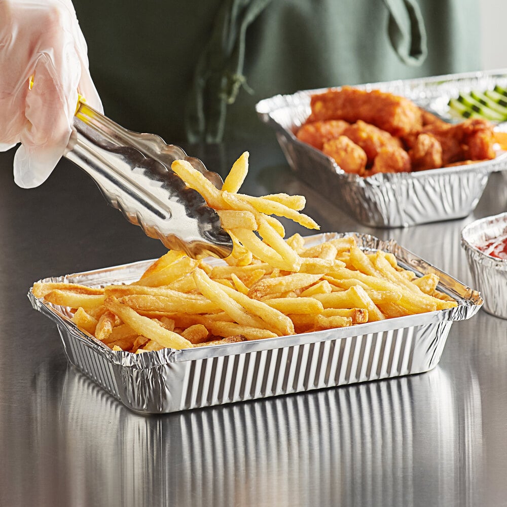 Choice 2 lb. Oblong Foil Take-Out Container - 500/Case