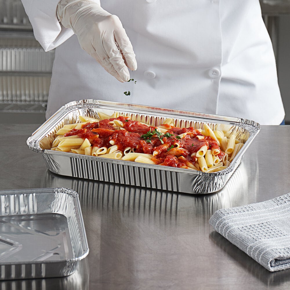 Choice 4 lb. Oblong Foil Take-Out Container - 250/Case