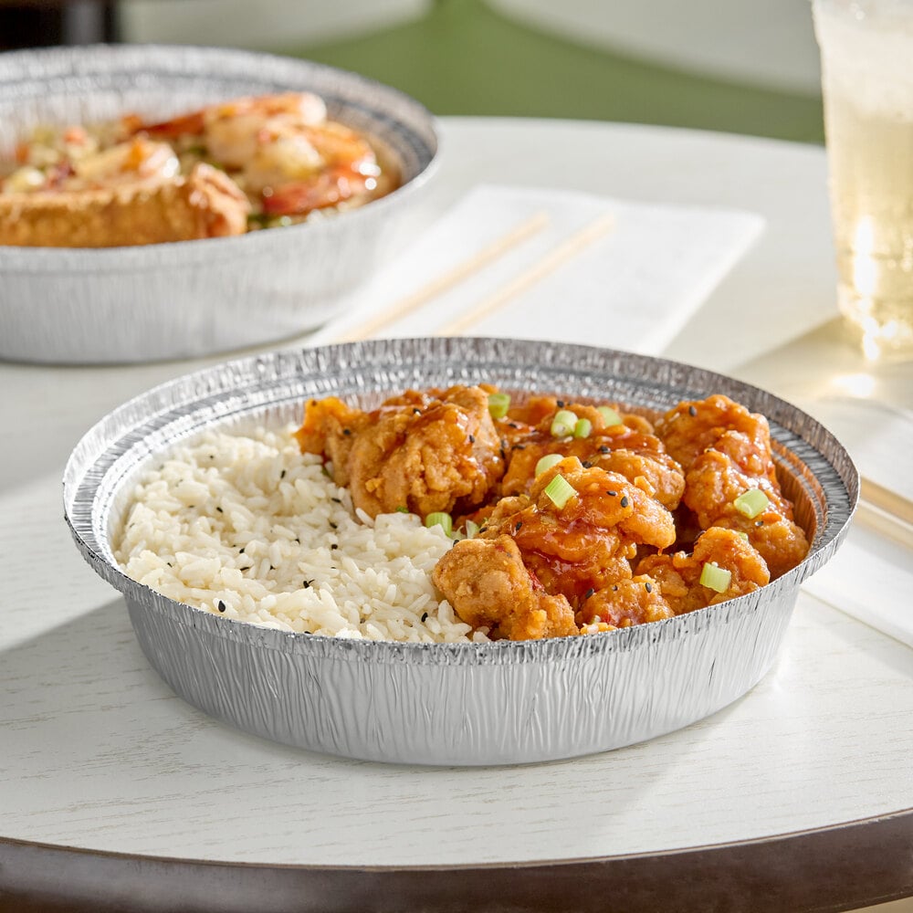 Choice 8" Round Standard Weight Foil Take-Out Pan - 500/Case