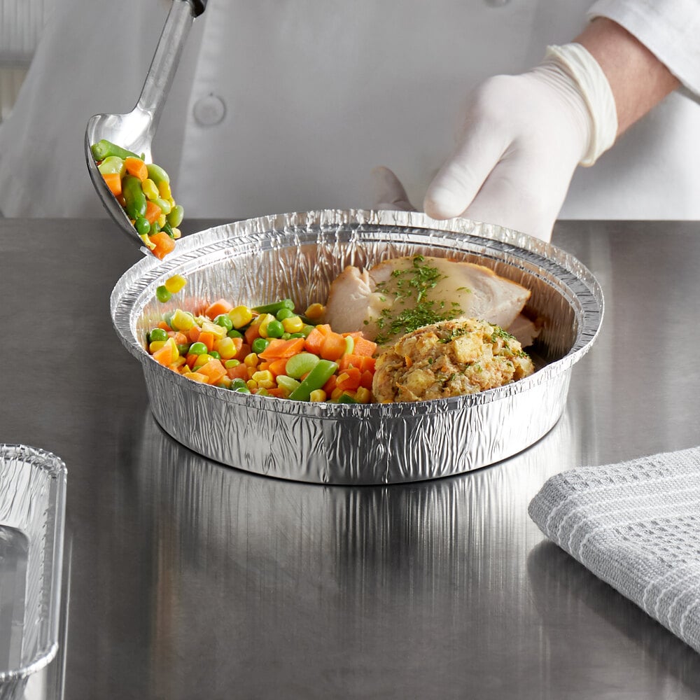 Choice 9" Round Heavy Weight Foil Take-Out Pan - 500/Case