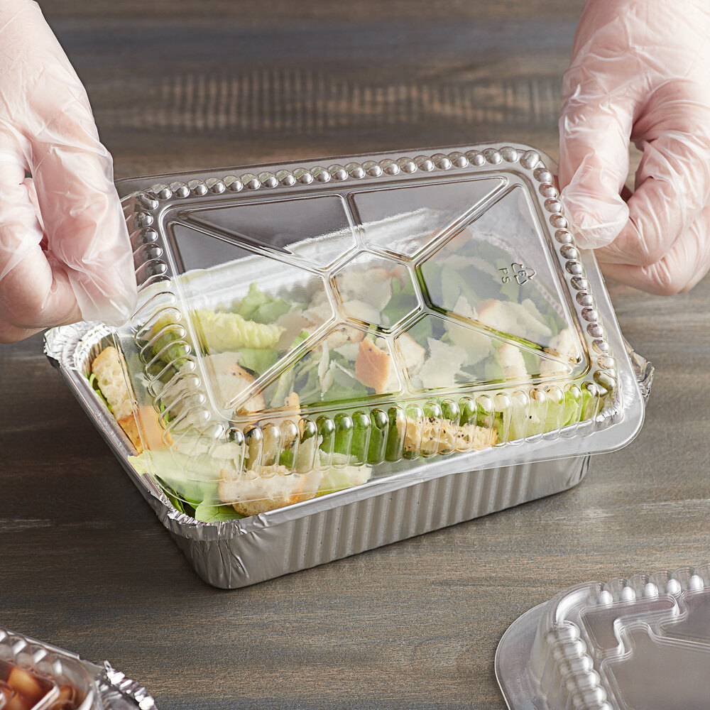 Choice Clear Dome Lid for 1.5 lb. Oblong Foil Pan - 500/Case