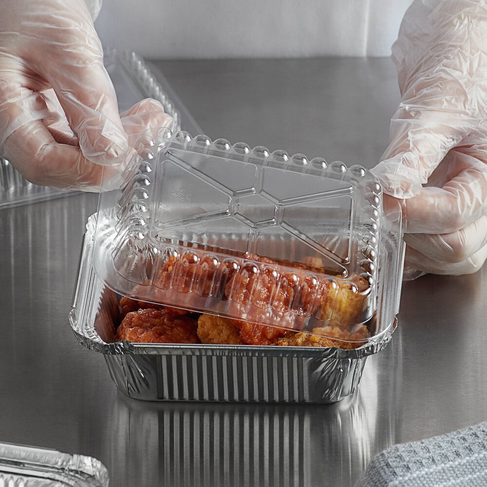 Choice Clear Dome Lid for 1 lb. Oblong Foil Pan - 1,000/Case