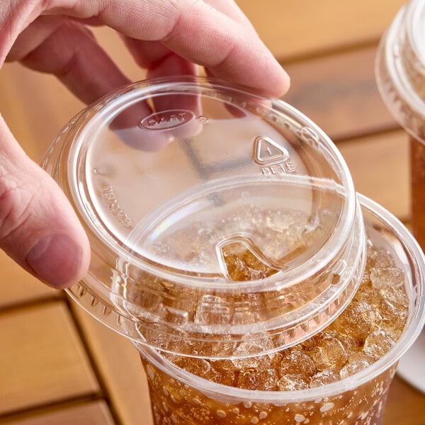 Dart Solo 626NSL Prima PET Plastic Cold Cup Strawless Lid - 1,000/Case