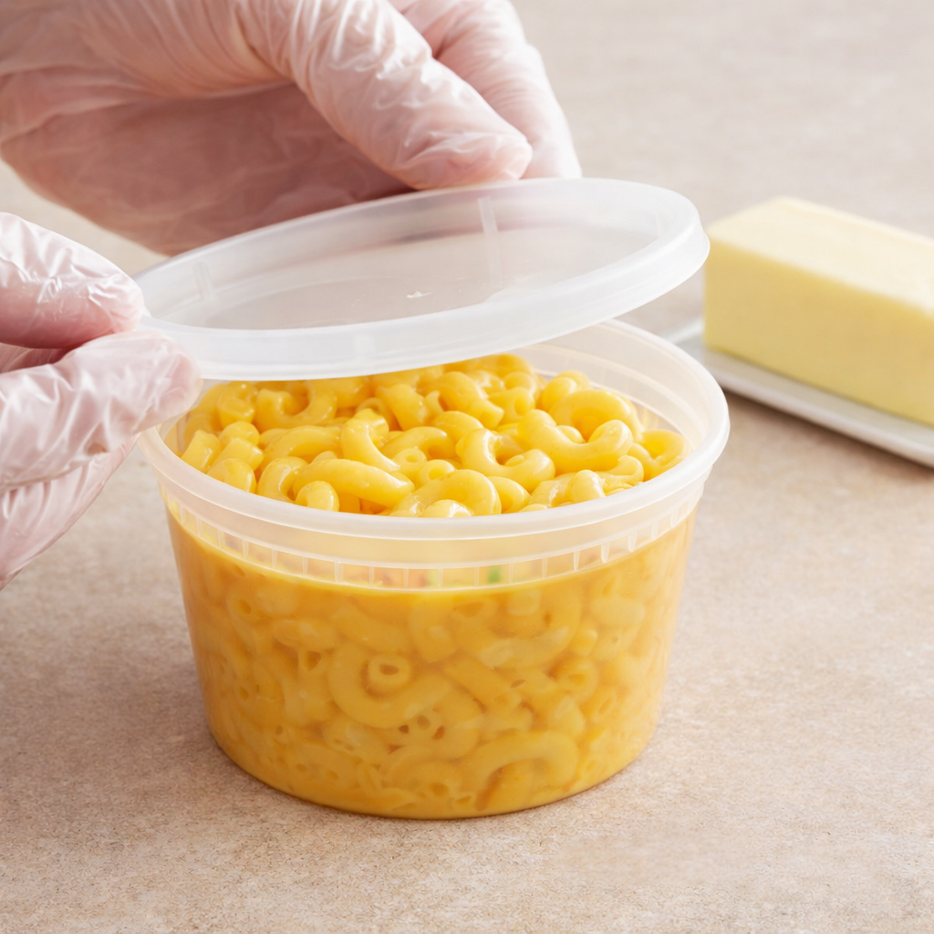 Deli Container Plastic 8 oz.  Combo Pack with  Lid  - 240/Case