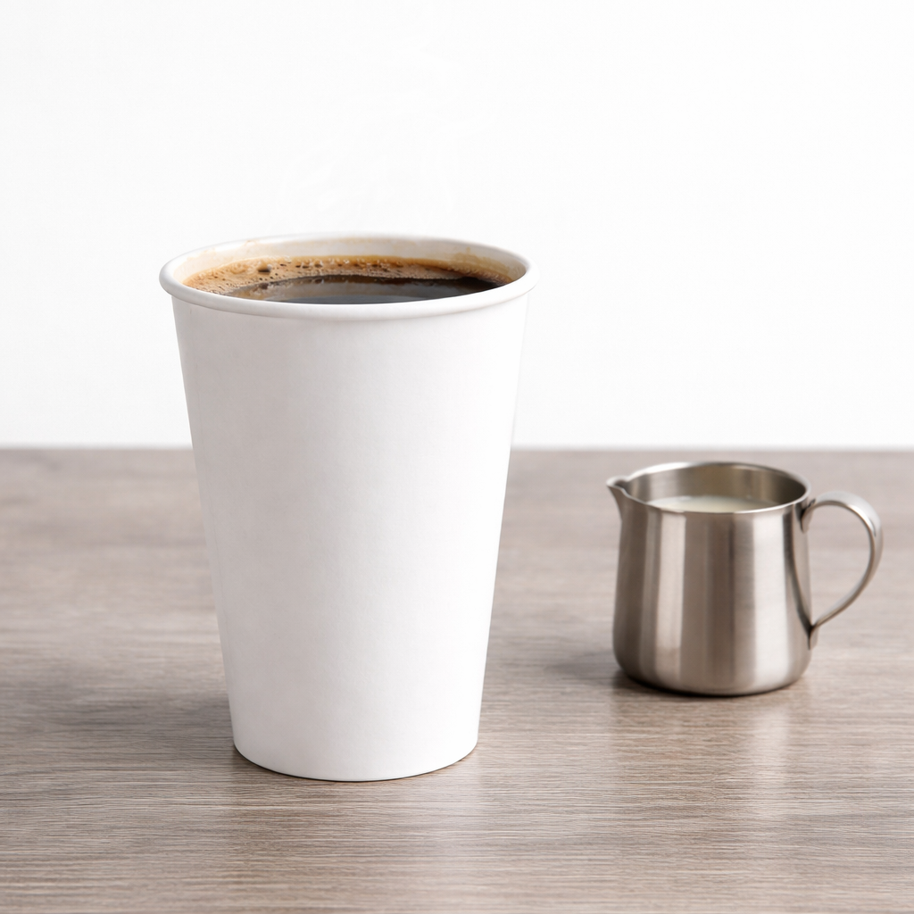 Paper Hot Cup  16 oz. White Poly - 1,000/Case