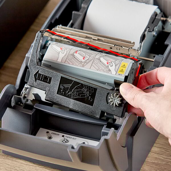 Point Plus ERC-30/34/38 Red and Black Ink Ribbon for Epson Register Printers - 12/Box